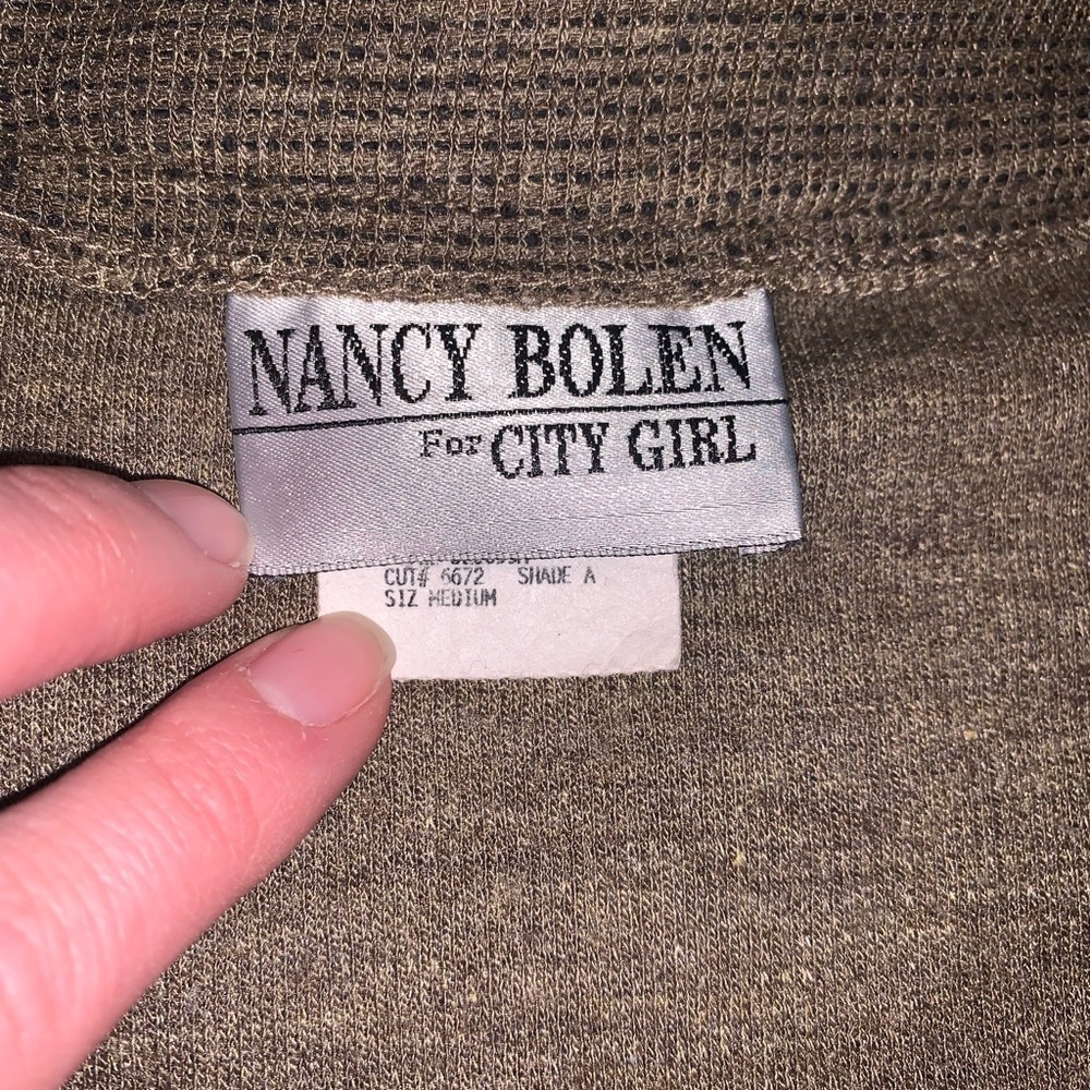 Vintage Eclectic Patchwork Grandpa Asymmetrical Sweater Nancy Bolen Cardigan M - Picture 5 of 12